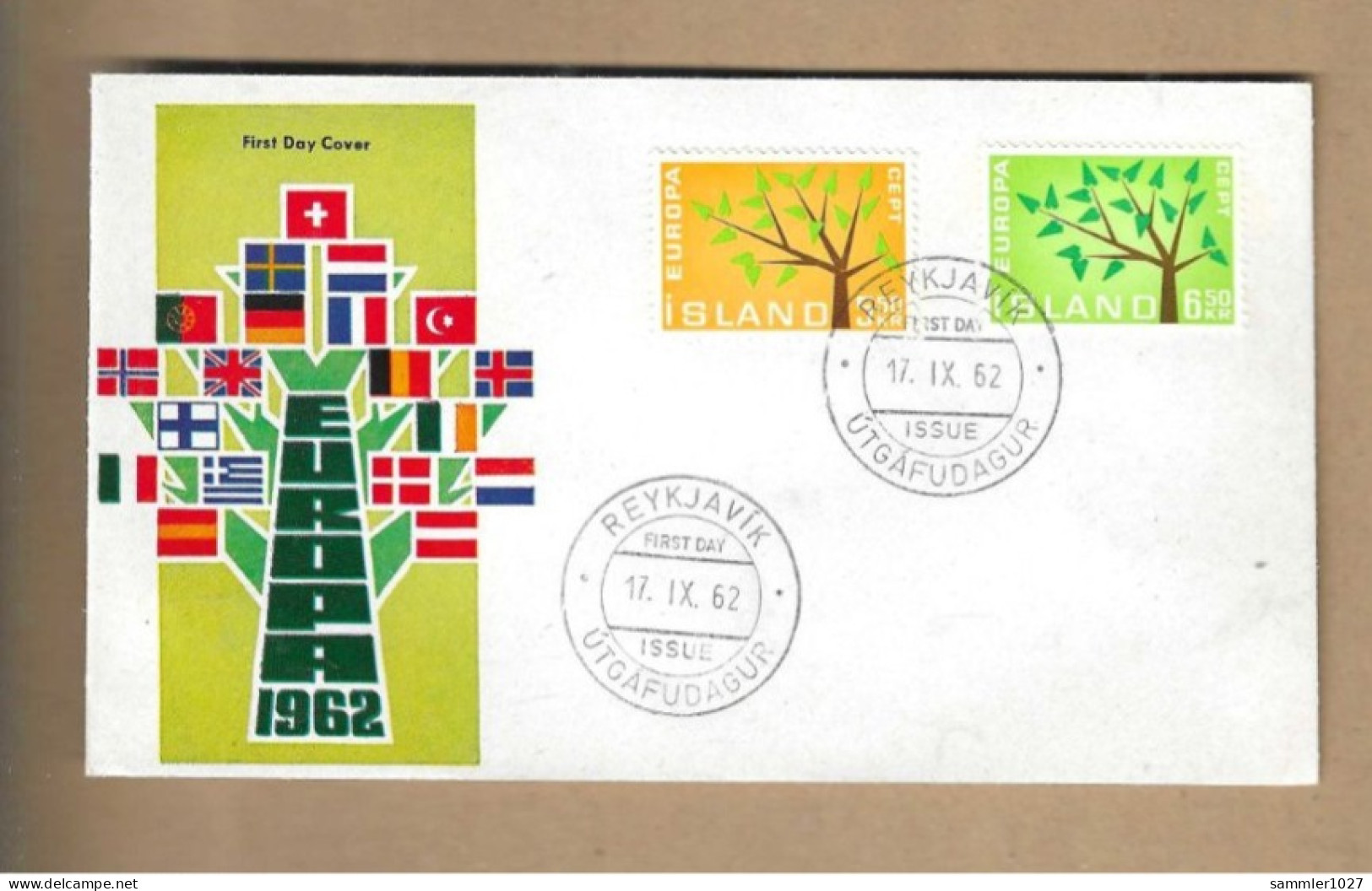 Los Vom 19.04 -  Briefumschlag Mit CEPT Marken 1962 - Covers & Documents