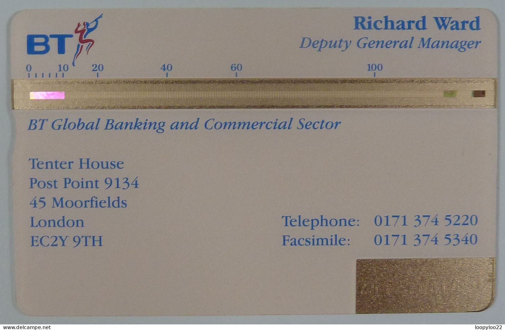 UK - Great Britain - BT & Landis & Gyr - General Visiting - GBV004 - Global Banking - Richard Ward - 250ex - Mint - BT Algemeen