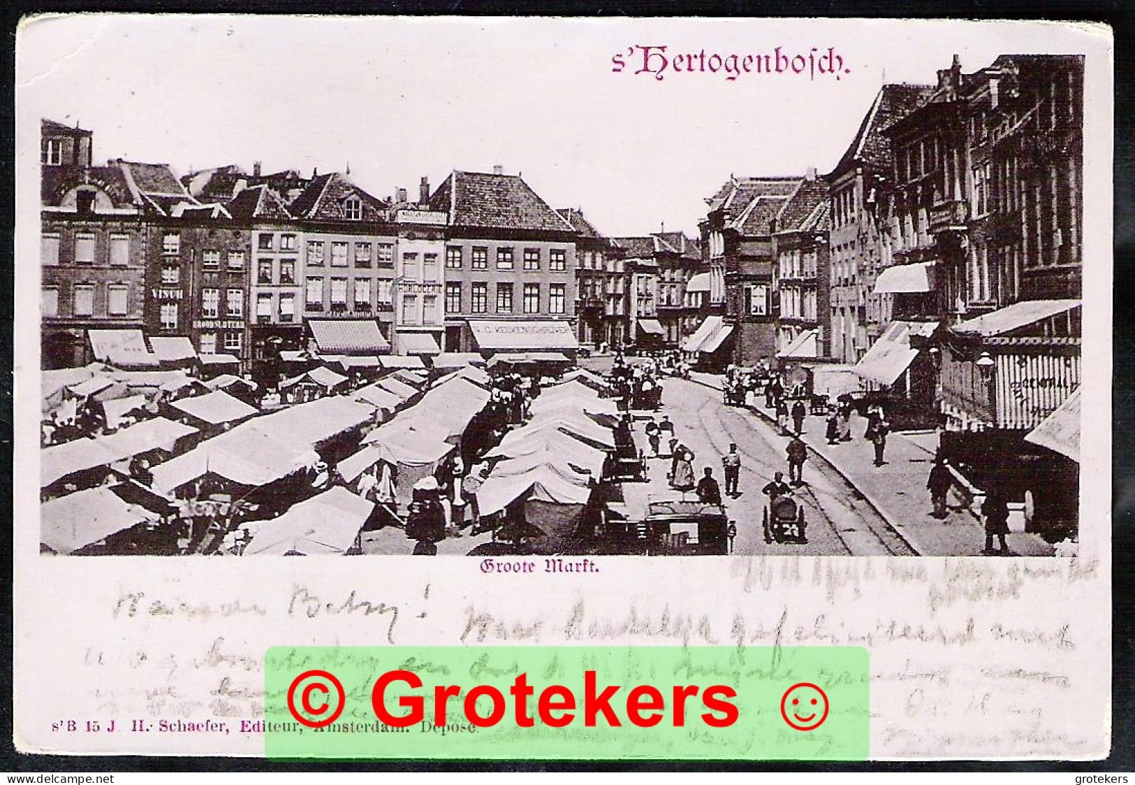 ’s-HERTOGENBOSCH Groote Markt 1902 - 's-Hertogenbosch