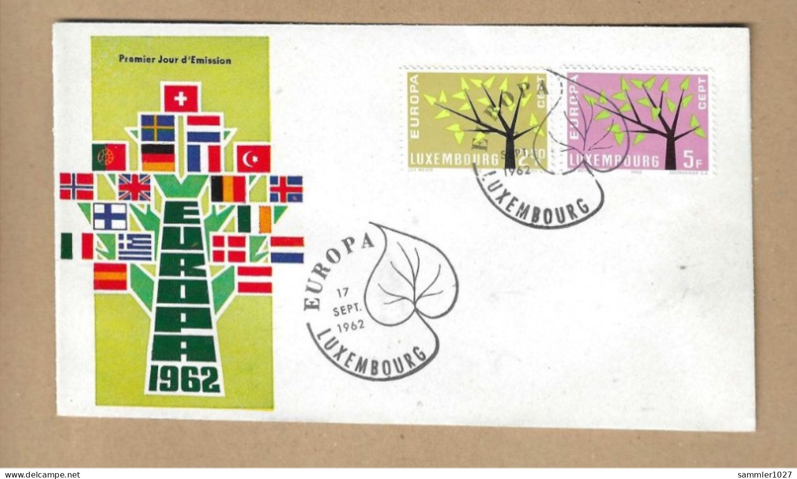 Los Vom 19.04 -  Briefumschlag Mit CEPT Marken 1962 - Lettres & Documents