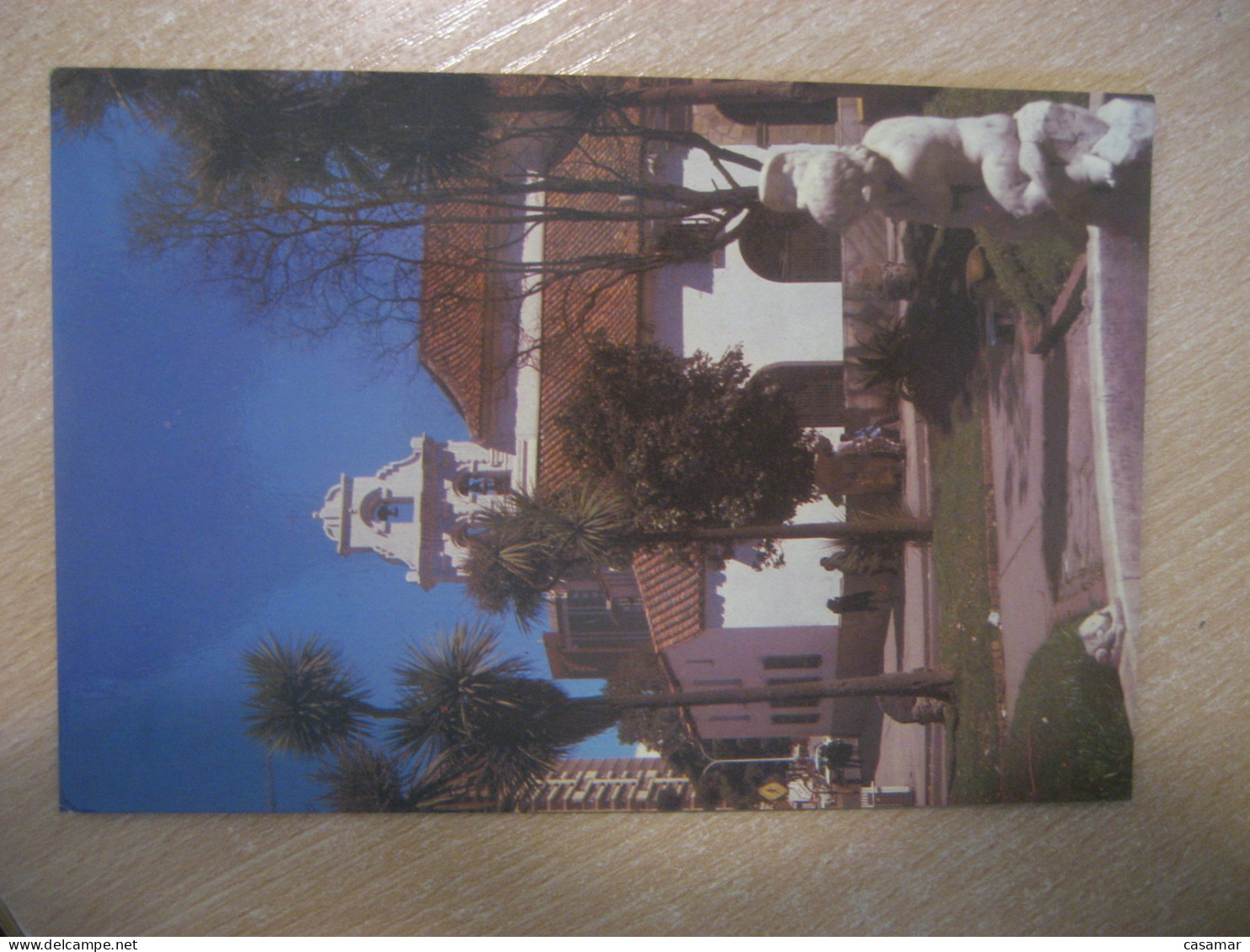 SAN DIEGO Recoleta Square 1990 To Barcelona Spain Meter Mail Cancel Postcard COLOMBIA - Kolumbien