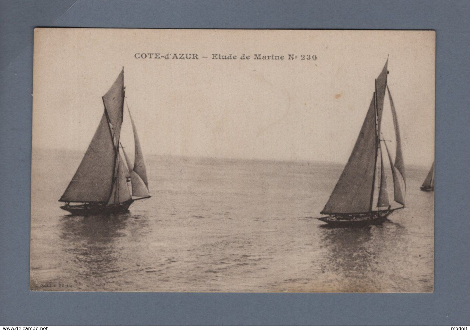 CPA - Transports - Bateaux - Côte D'Azur - Etude De Marine N°230 - Voiliers - Non Circulée - Sailing Vessels