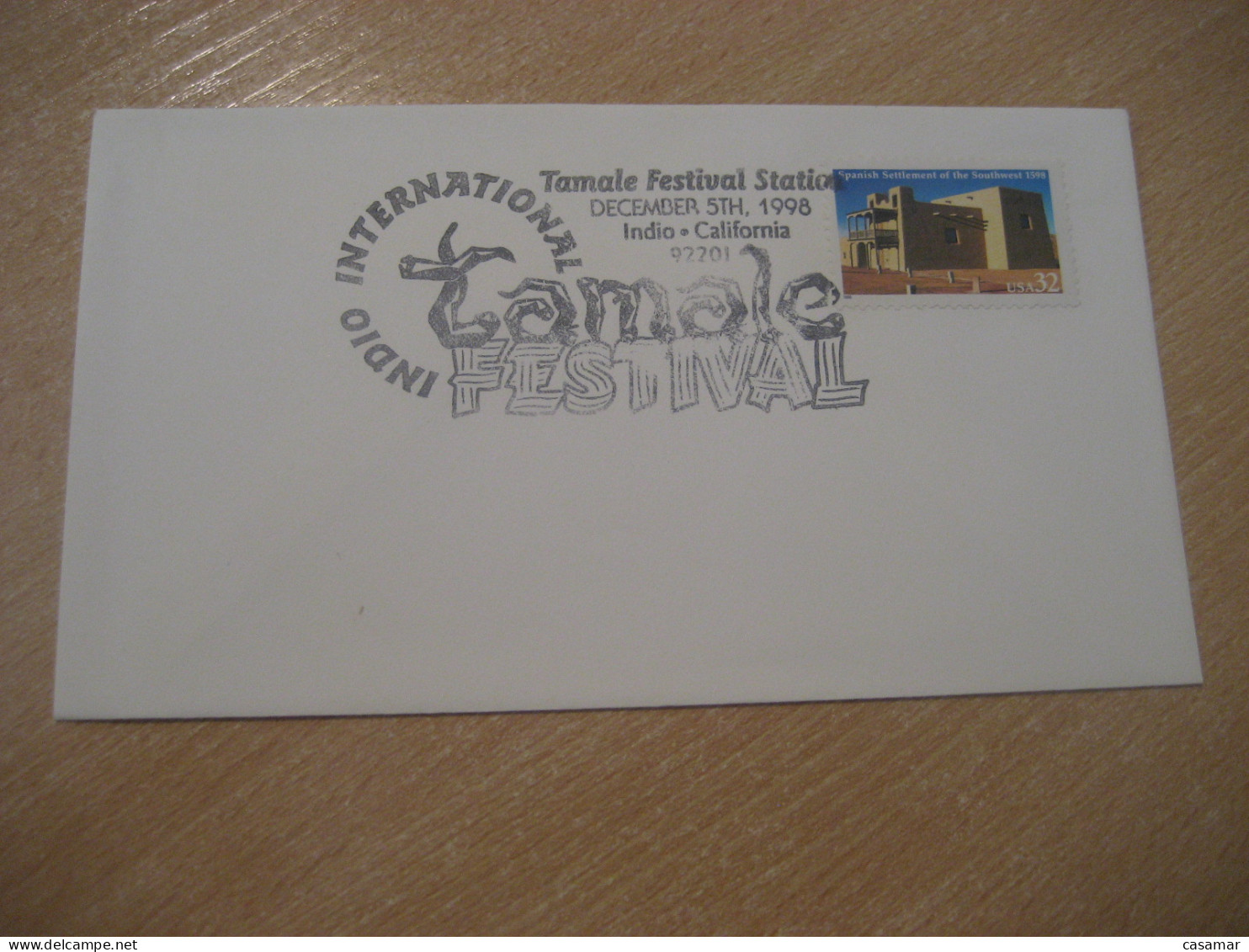 INDIO 1998 Tamale Festival American Indians Indian Cancel Cover USA Indigenous Native History - Indiani D'America