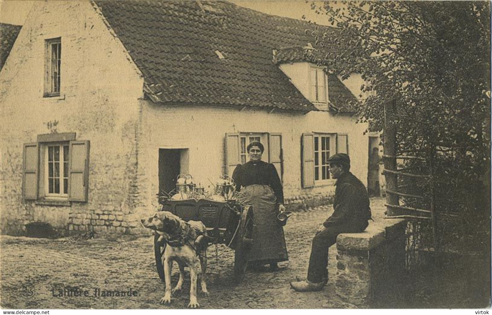 La Laitières  (  BELGE - HOND - CHIEN - Attelage .... Melk - Lait - Milk .....  ) - Wagengespanne