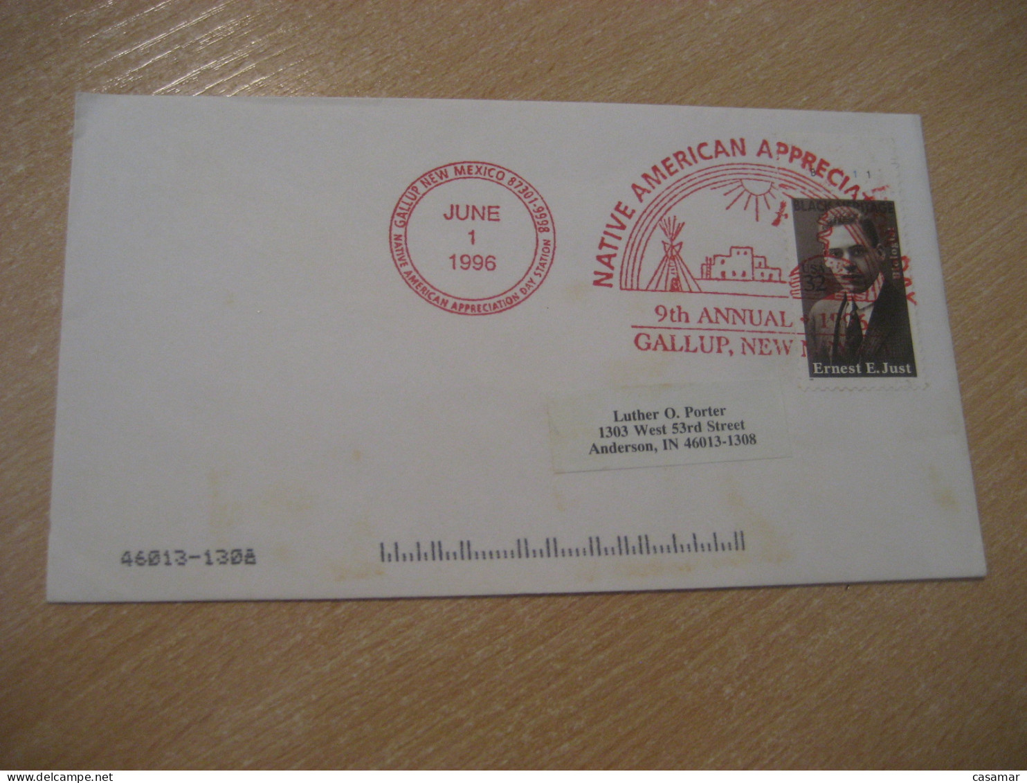 GALLUP 1996 Native American Appreciation Day Indians Indian Cancel Cover USA Indigenous Native History - Indianen