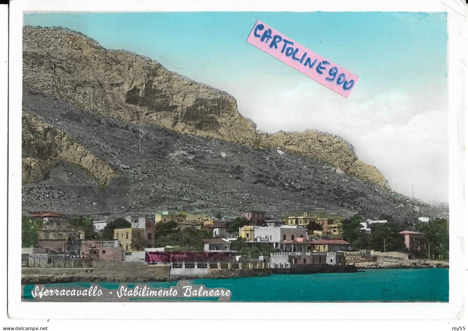 Sicilia-palermo-sferracavallo Frazione Di Palermo Stabilimento Balneare Veduta Da Mare - Other & Unclassified