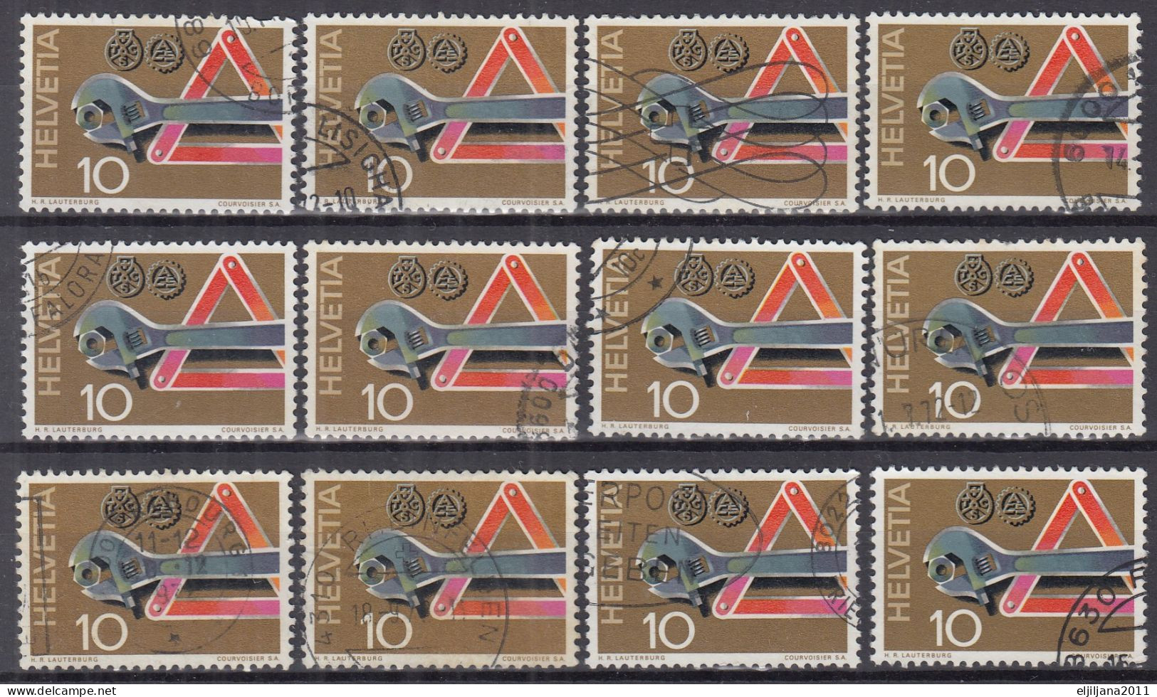 Switzerland / Helvetia / Schweiz / Suisse 1972 ⁕ Pannenhilfe Mi.964 ⁕ 12v Used - Used Stamps