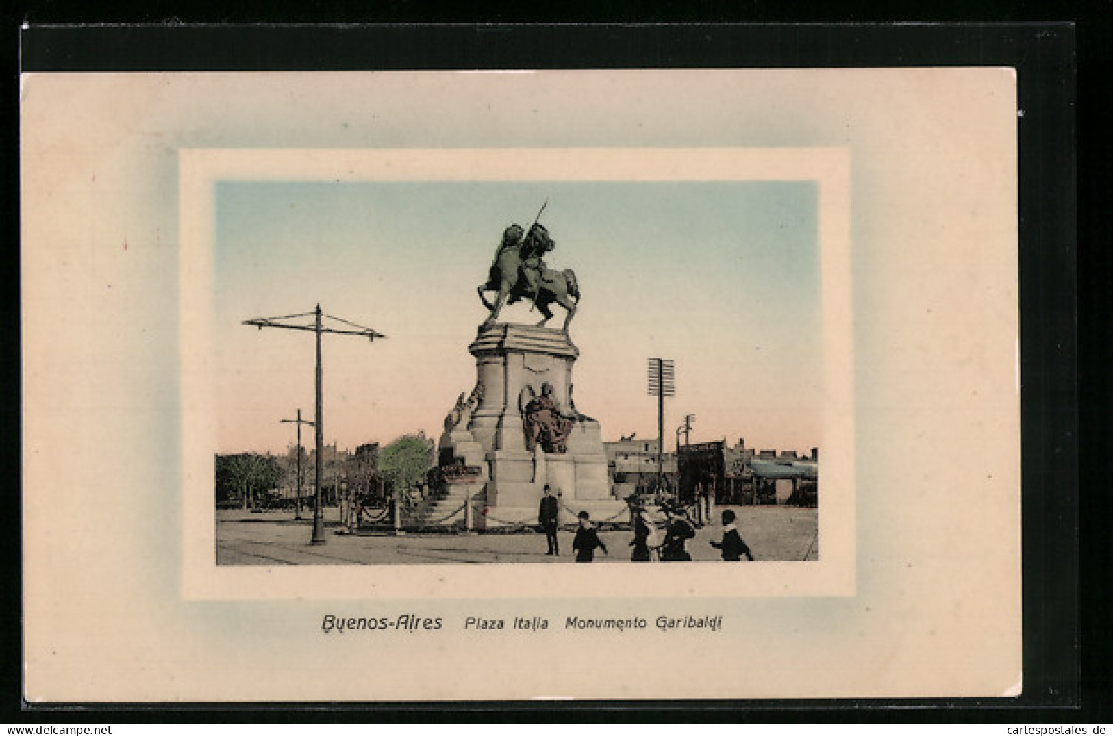 AK Buenos Aires, Plaza Italia, Monumento Garibaldi  - Argentinien