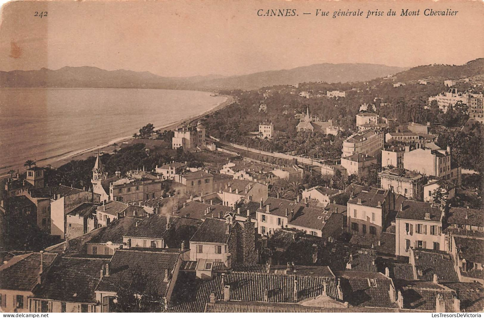 FRANCE - Cannes - Vue Générale Prise Du Mont Chevalier - Vue Sur Une Partie De La Ville - Carte Postale Ancienne - Cannes