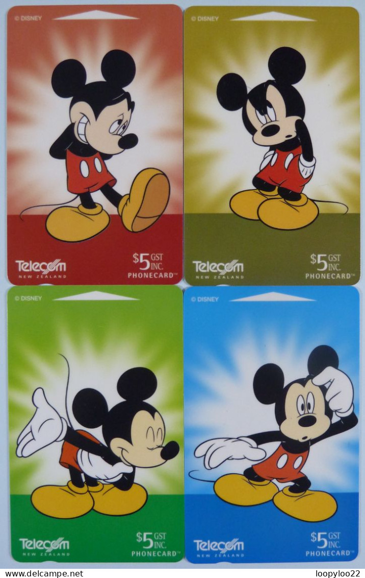 New Zealand - GPT - Set Of 4 - Walt Disney's - Mickey Mouse Story Part 5 - Mint - Nouvelle-Zélande