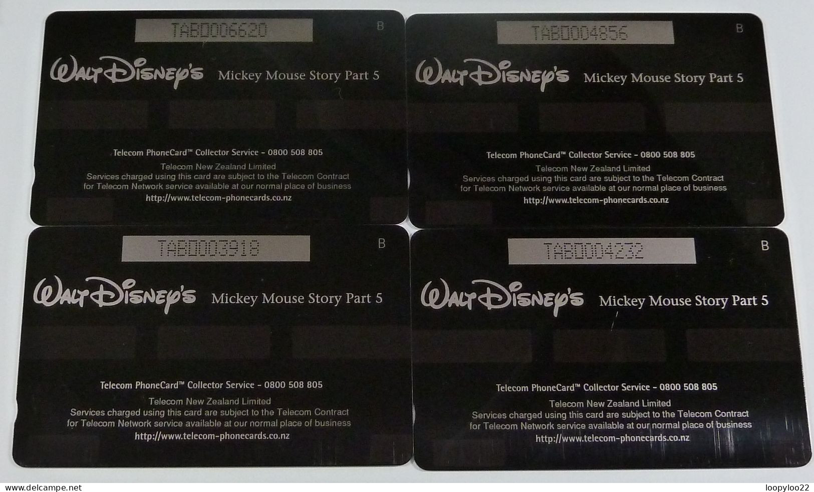 New Zealand - GPT - Set Of 4 - Walt Disney's - Mickey Mouse Story Part 5 - Mint - Nueva Zelanda