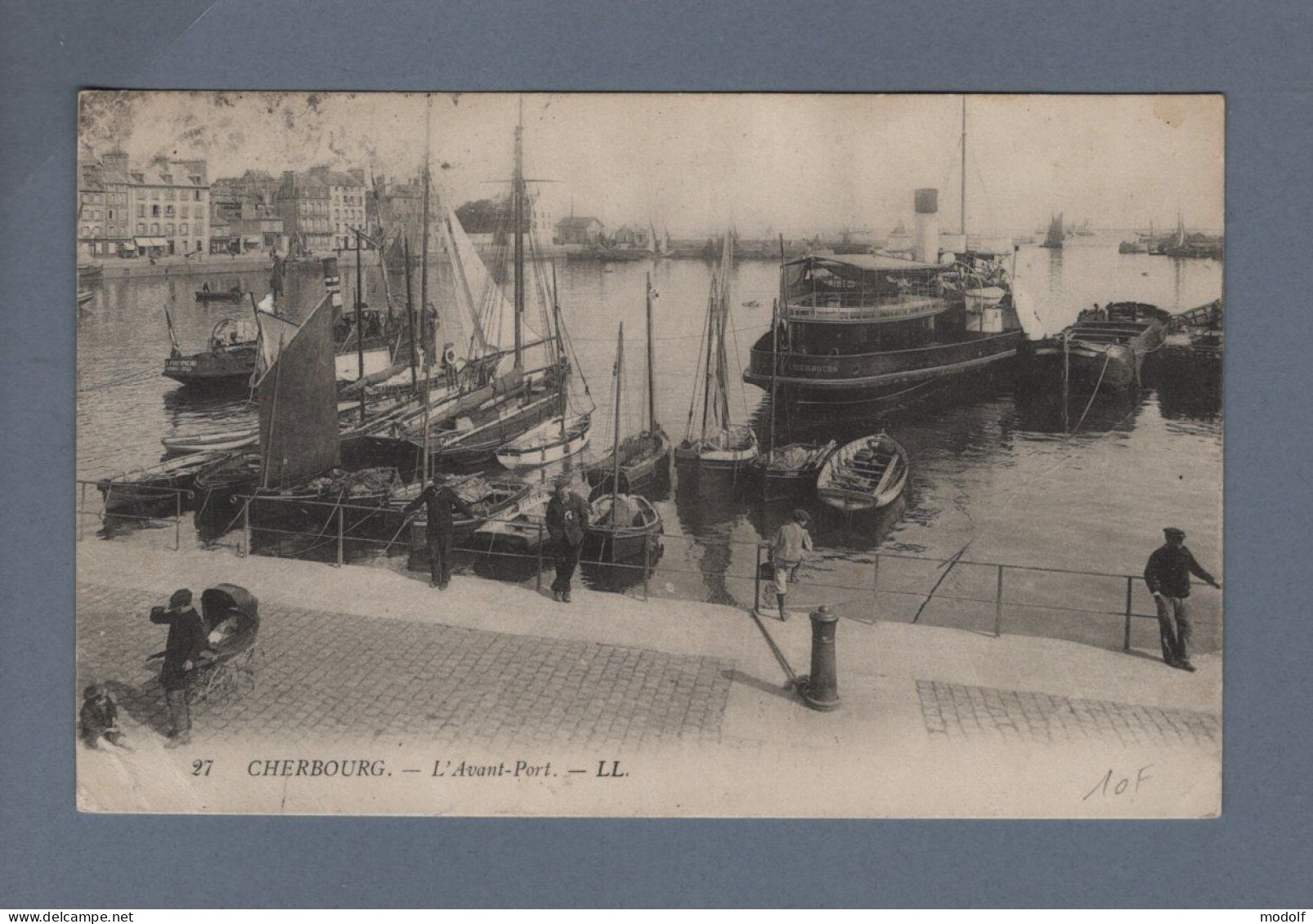 CPA - 50 - Cherbourg - L'Avant-Port - Animée - Barques Et Bateaux - Circulée En 1910 - Cherbourg