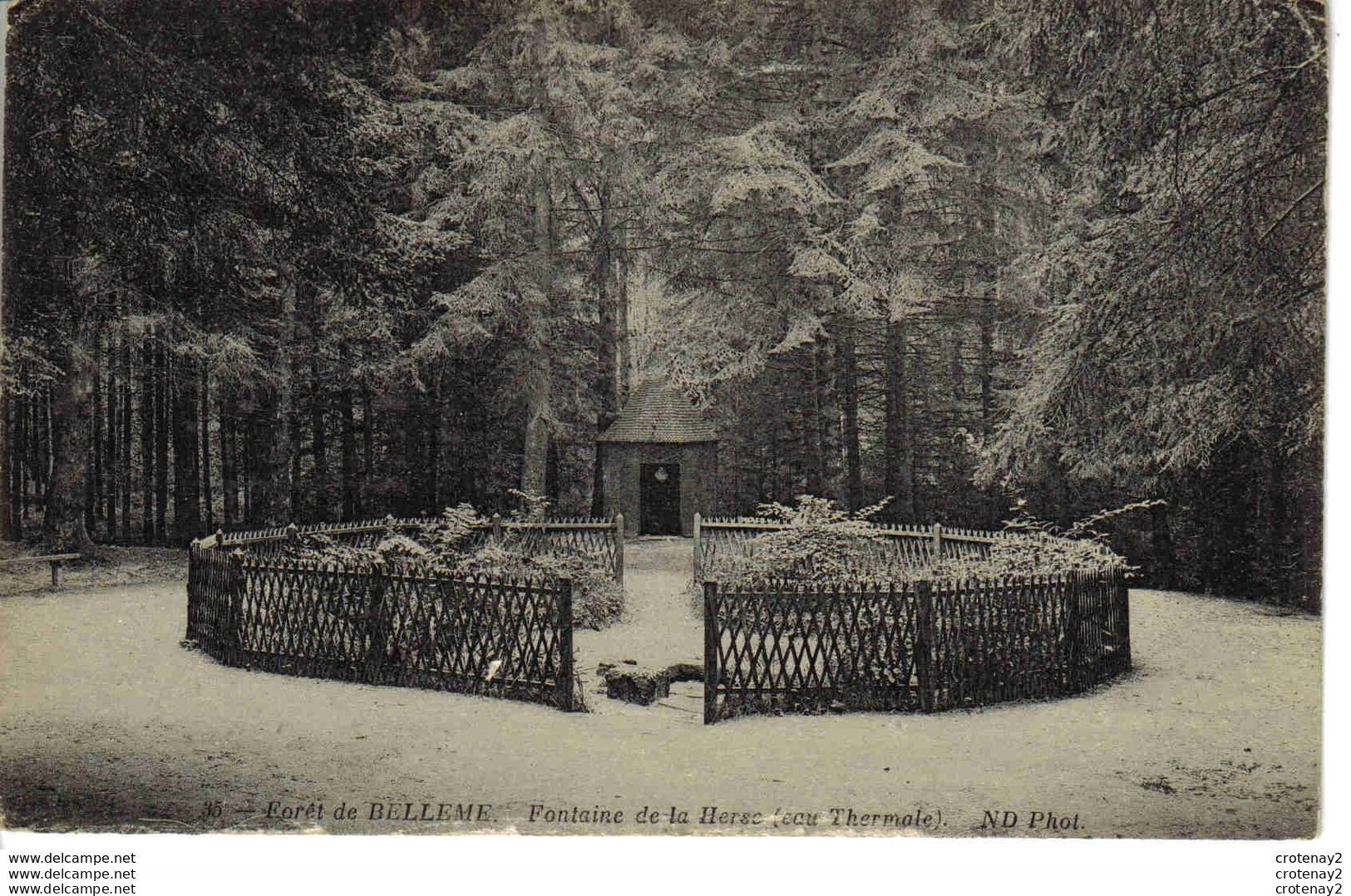 61 Forêt De BELLEME Vers Mortagne N°35 Fontaine De La Herse ( Eau Thermale ) VOIR DOS ND Photo En 1914 - Mortagne Au Perche