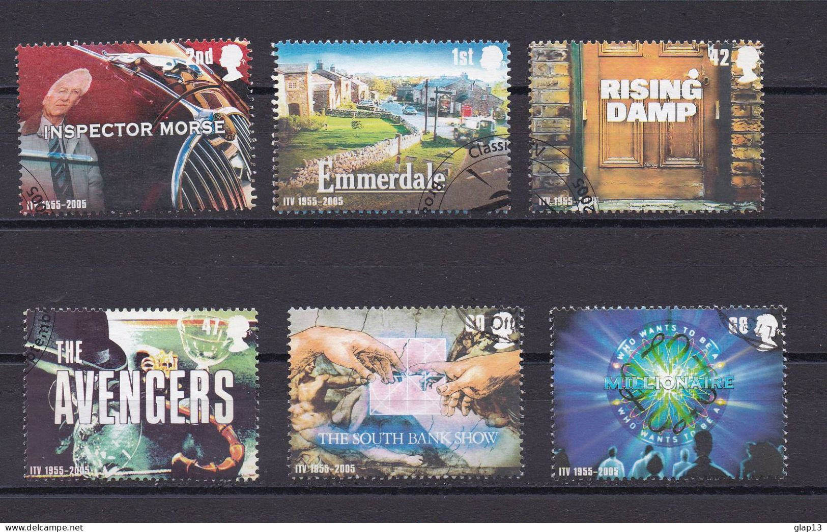 GRANDE-BRETAGNE 2005 TIMBRE N°2678/83 OBLITERE TELEVISION - Gebraucht