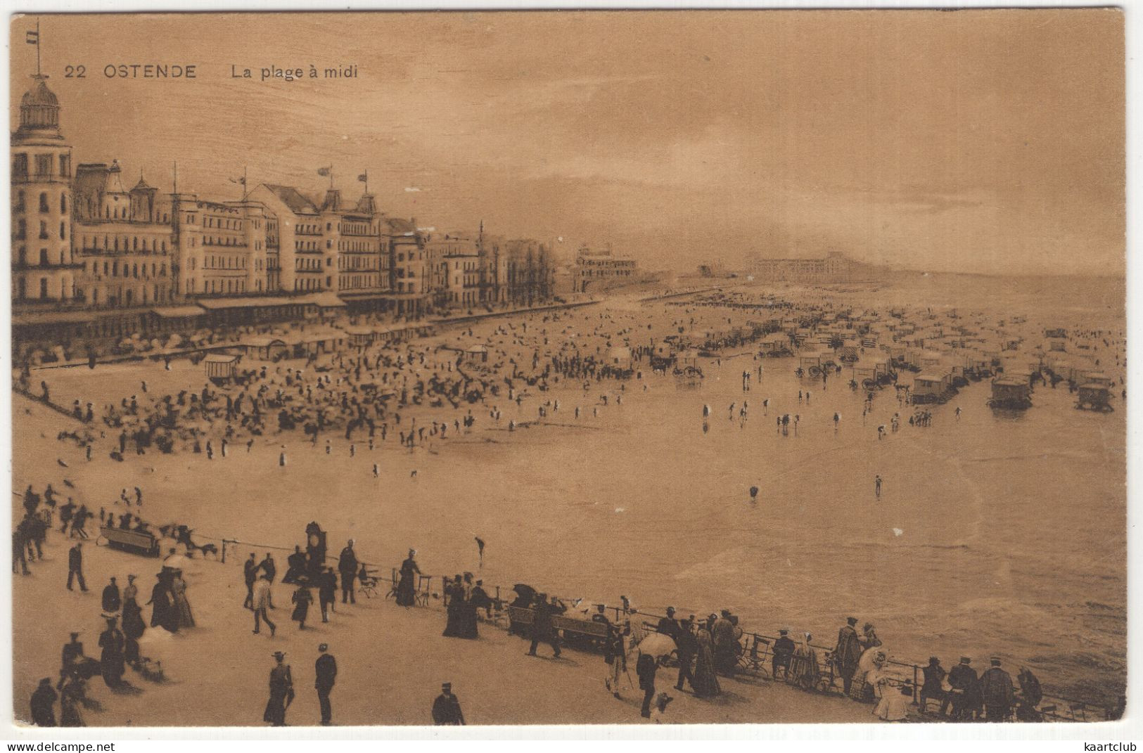 22  Ostende  La Plage à Midi -  (Belgique/België) - Oostende