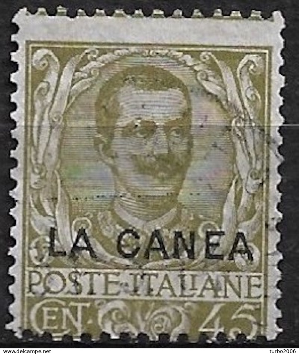 CRETE 1906 Italian Office : Italian Stamps With Overprint LA CANEA 45 C Olive Vl. 10 - Crete