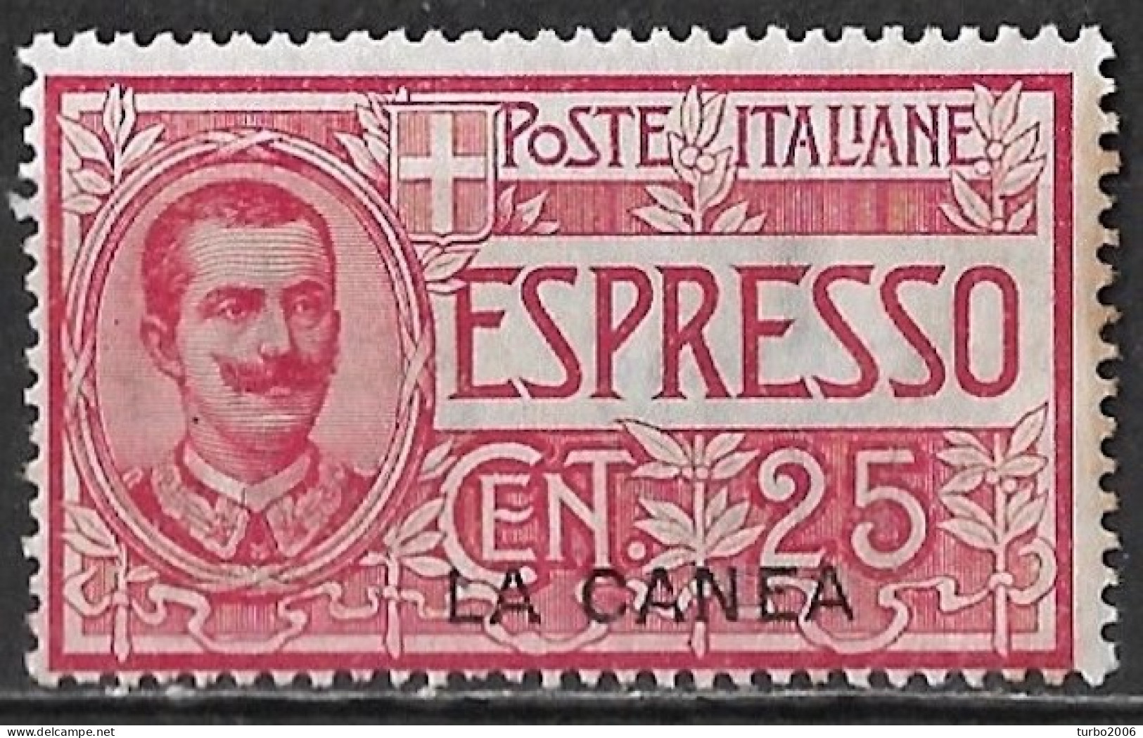 CRETE 1906 Italian Office : Italian Express Stamp (1903) With Overprint LA CANEA 25 C Red Vl. E 1 MH - Kreta