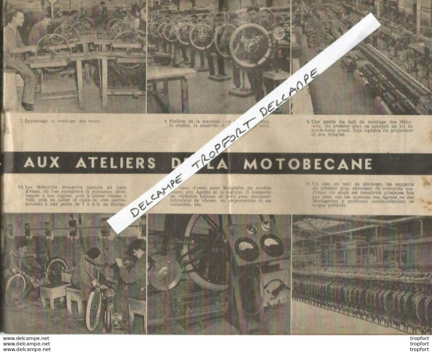 PZ / Catalogue Pièces Détachées MOTOBECANE CYCLOMOTEUR 50 Cm3 2temps Pieces Détachées MOBYLETTE Moto - Advertising