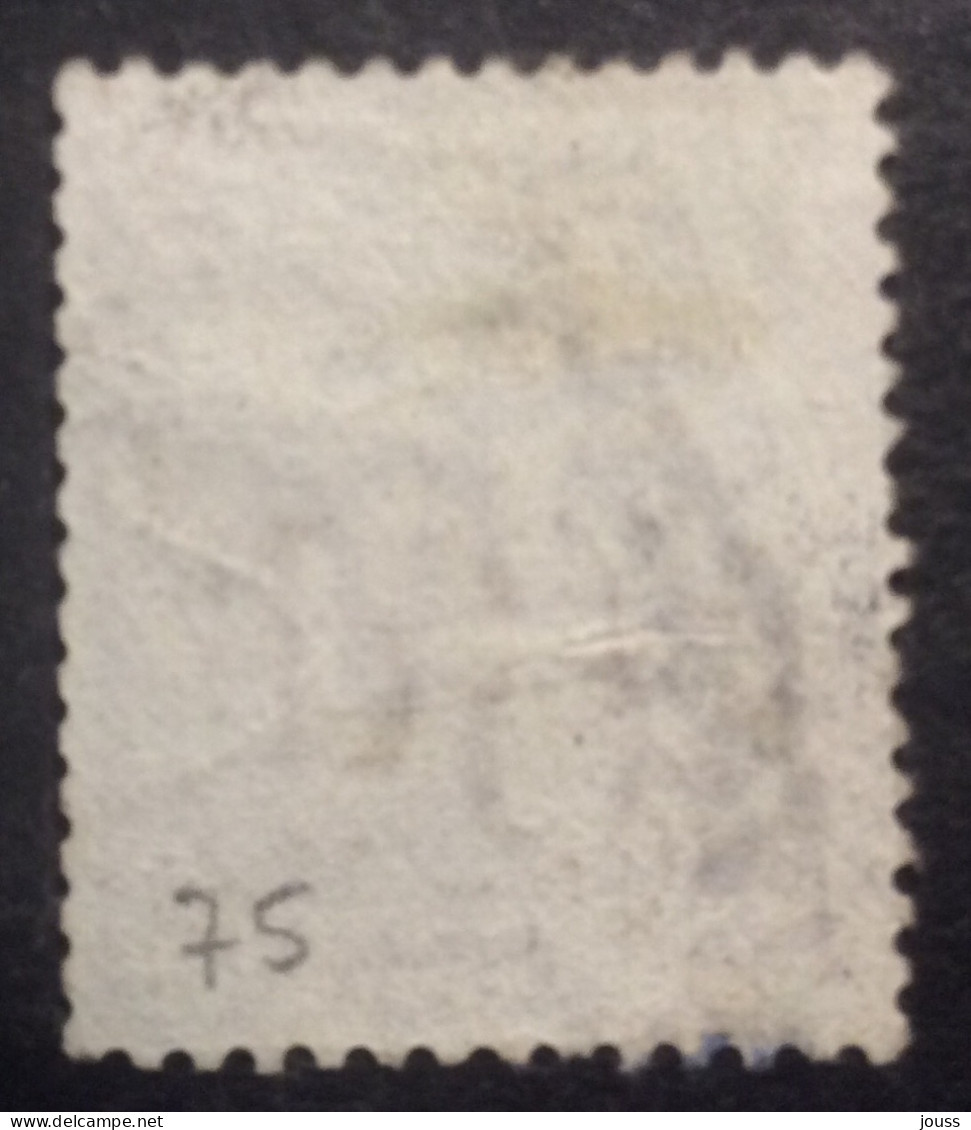 GB71 Victoria 6 D Sur 6 P Violet YT 75 Couronne Oblitéré - Used Stamps