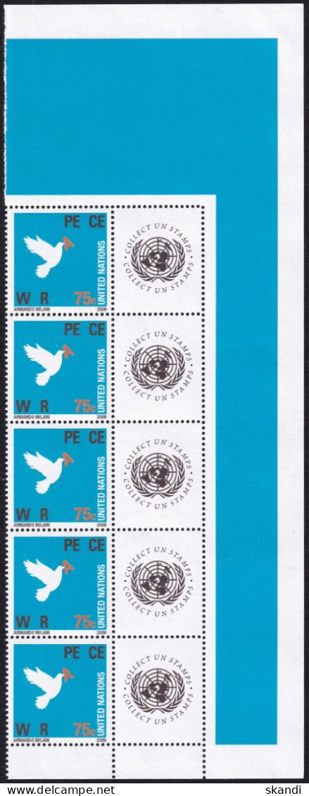 UNO NEW YORK 2006 Mi-Nr. 1019 Zusammendruck ** MNH Grussmarken - Unused Stamps