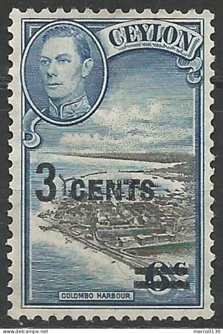 CEYLAN N° 264 NEUF Sans Gomme - Sri Lanka (Ceylon) (1948-...)