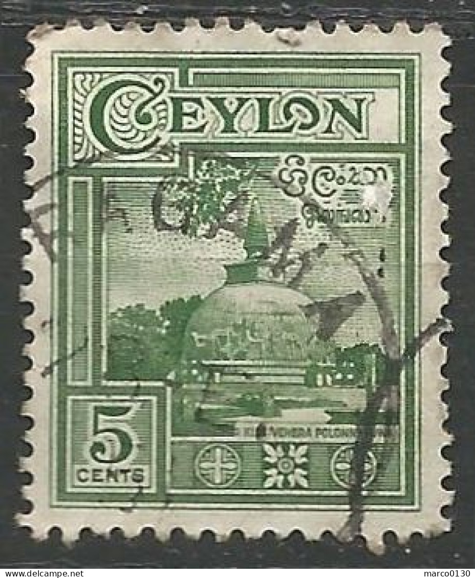 CEYLAN N° 281 OBLITERE - Sri Lanka (Ceylon) (1948-...)