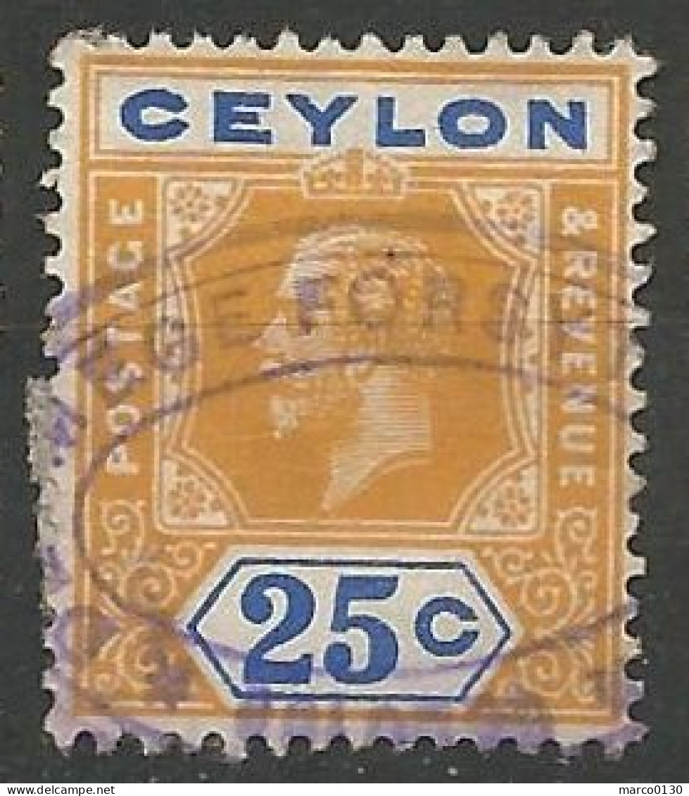 CEYLAN N° 184 OBLITERE - Sri Lanka (Ceylan) (1948-...)