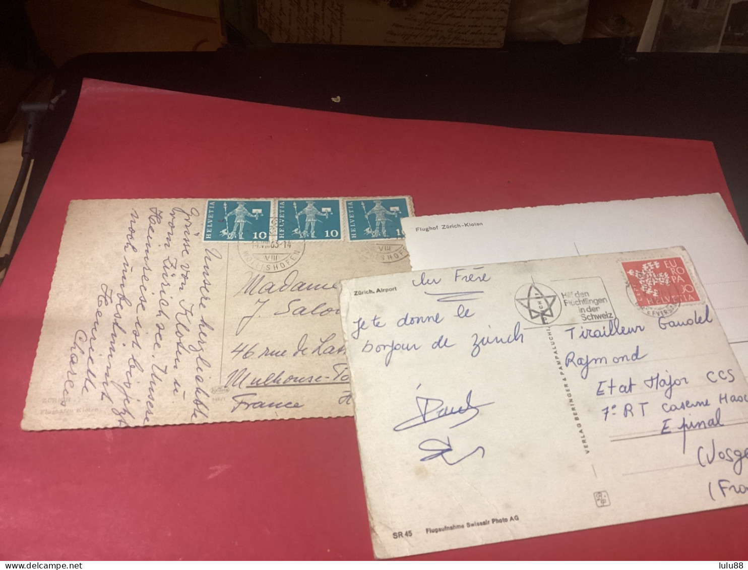 ️ ZURICH  LOT DE 3. CARTES  Sur. Areoport. Swissair. Flughafen - Vliegvelden