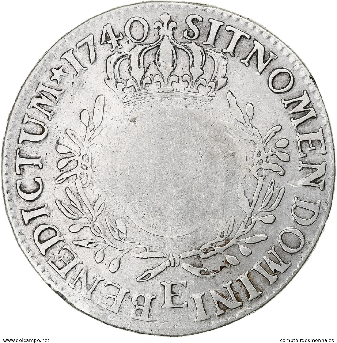 France, Louis XV, Ecu Aux Branches D'olivier, 1740, Tours, Argent, TB+ - 1715-1774 Louis  XV The Well-Beloved