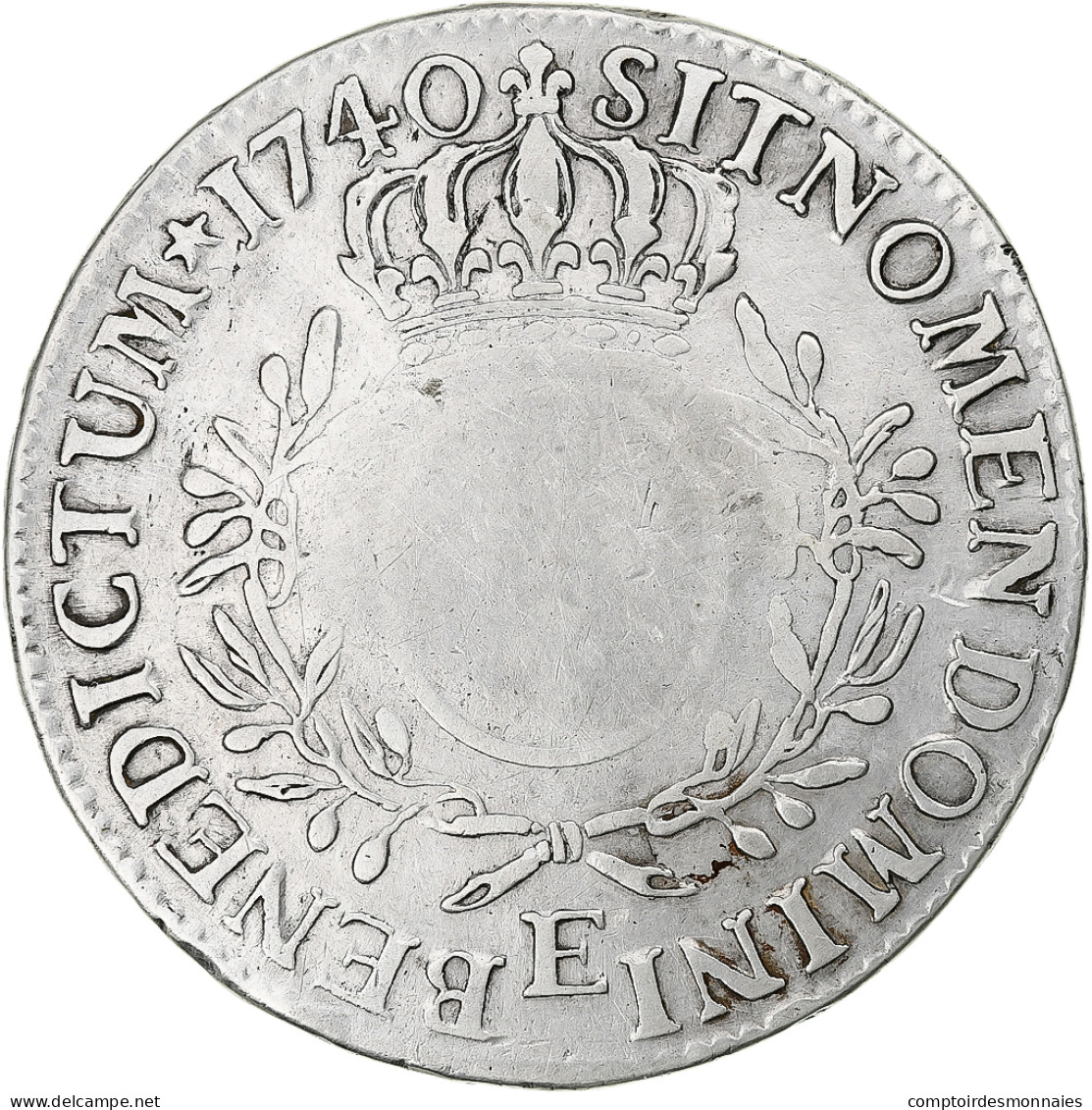 France, Louis XV, Ecu Aux Branches D'olivier, 1740, Tours, Argent, TB+ - 1715-1774 Lodewijk XV