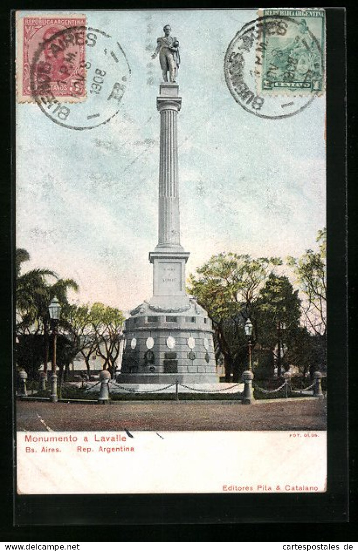 AK Buenos Aires, Monumento A Lavalle  - Argentinien