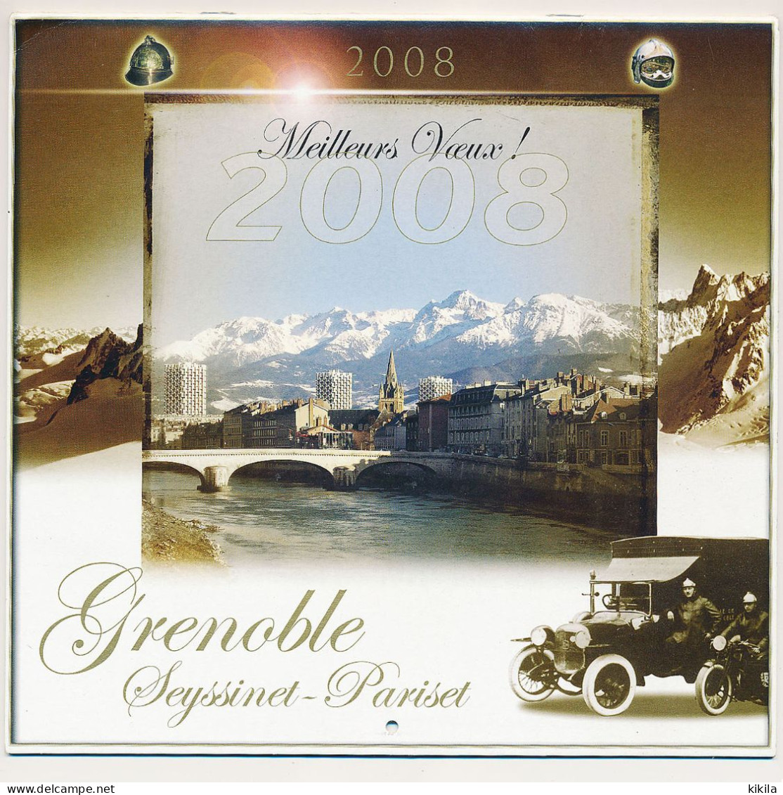 Calendrier Grand Format 2008 Des SAPEURS POMPIERS De Grenoble Seyssinet-Pariset Isère - Grossformat : 2001-...