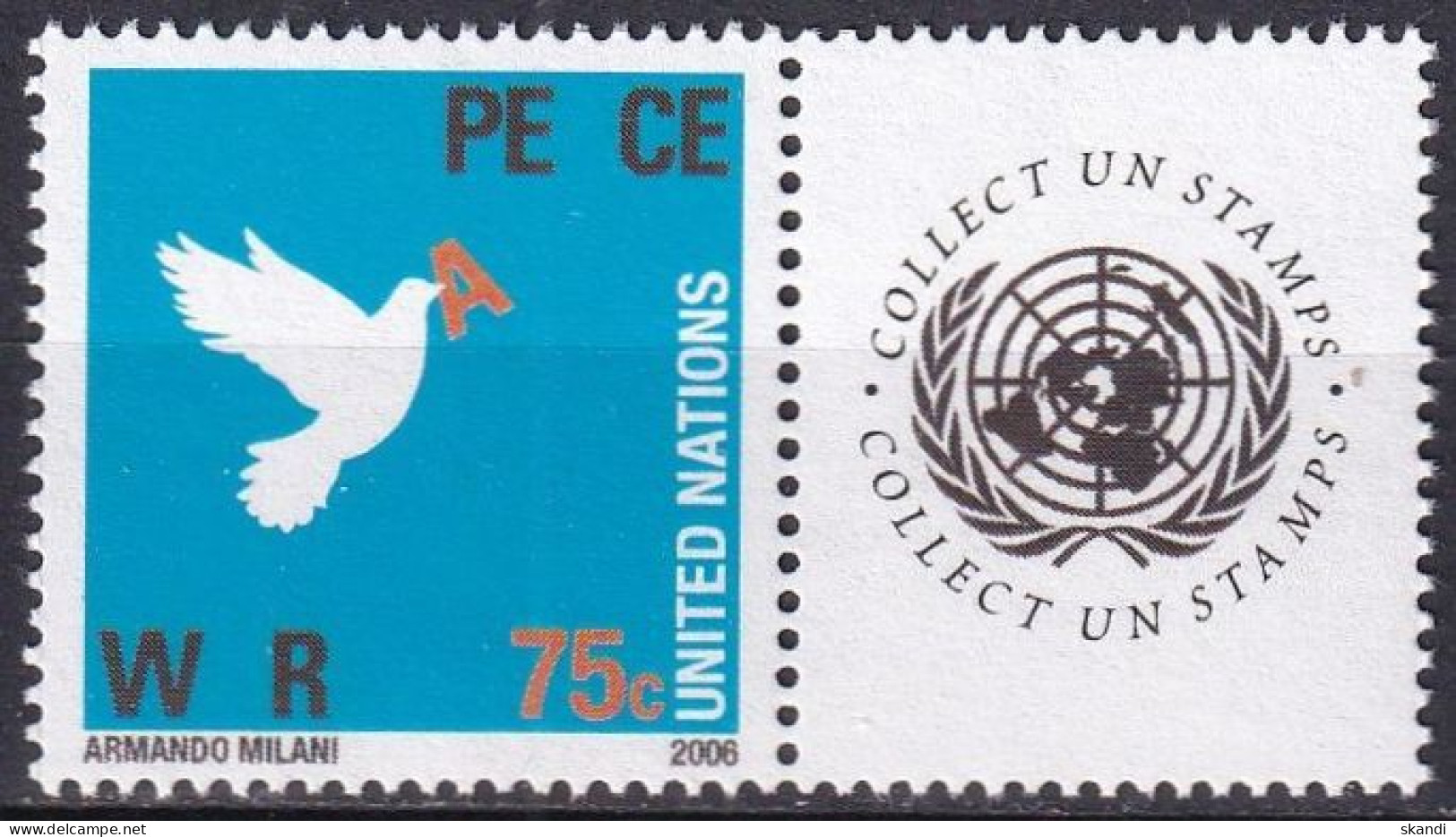 UNO NEW YORK 2006 Mi-Nr. 1019 ** MNH Grussmarken - Neufs