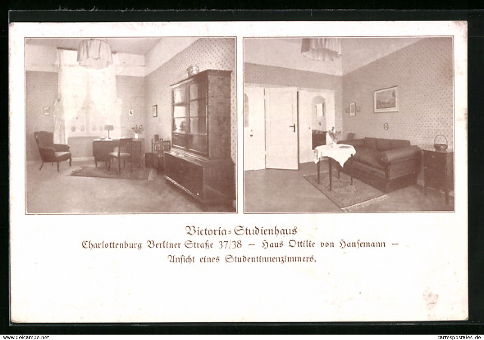 AK Charlottenburg, Victoria-Studienhaus In Der Berliner Strasse 37 /38, Haus Ottilie Von Hansemann  - Charlottenburg