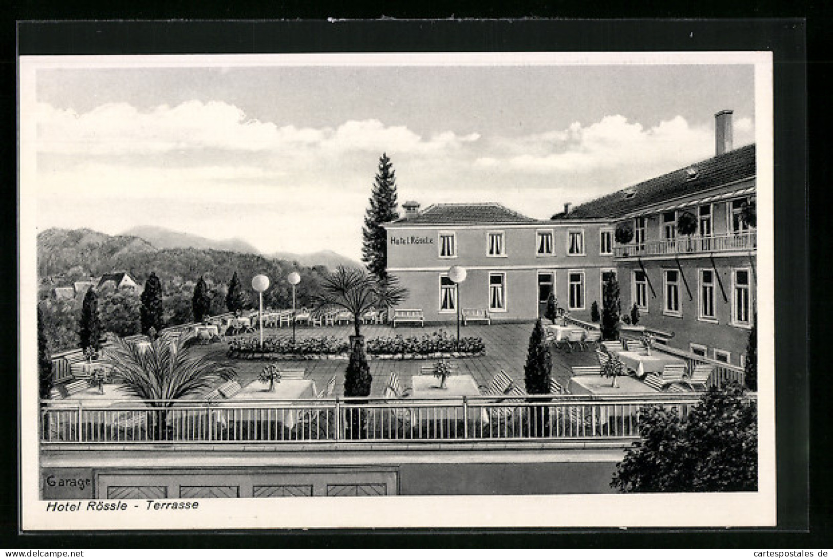 AK Bad Krozingen I. Baden, Hotel Rössle, Terrasse  - Baden-Baden