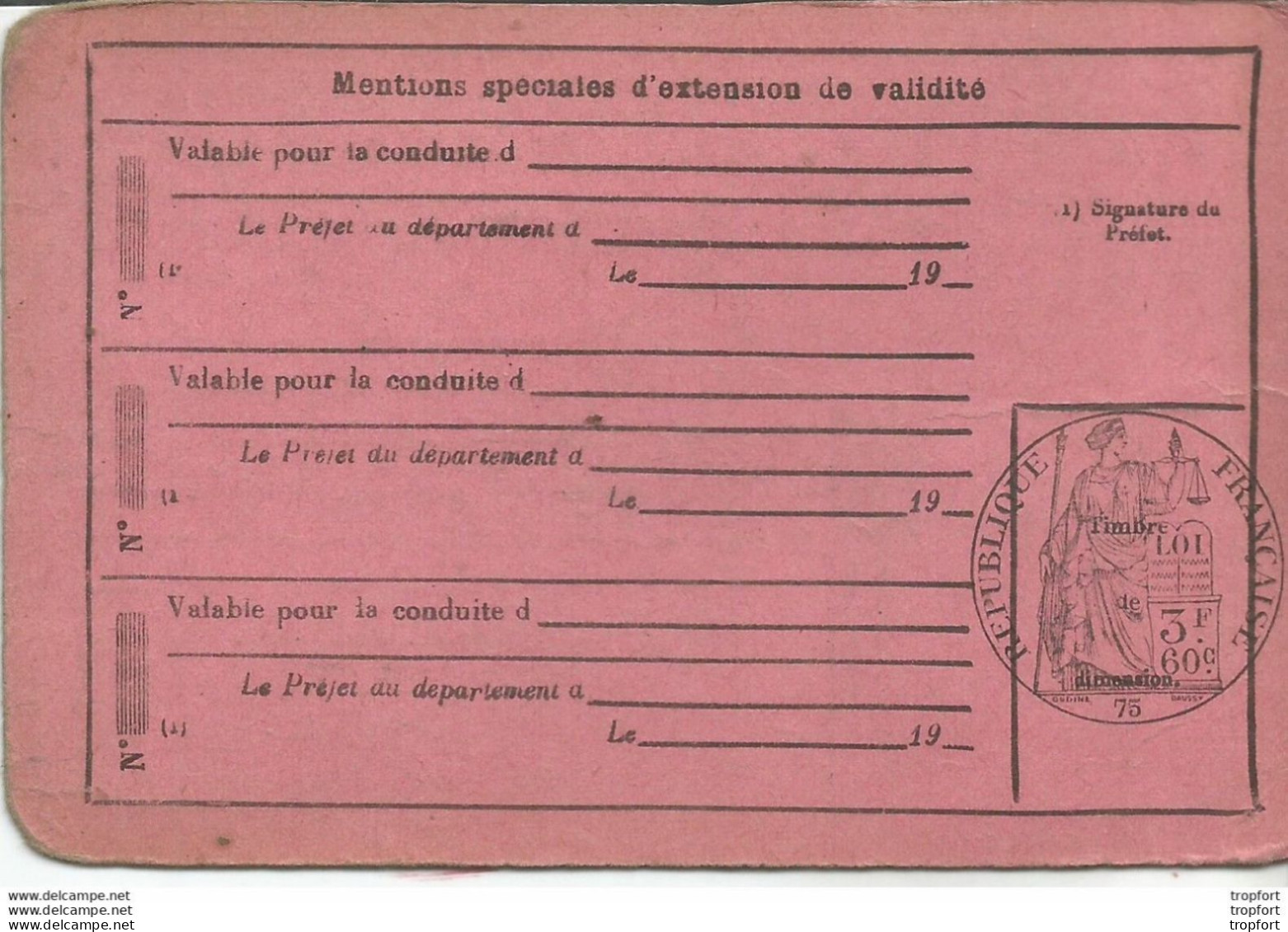 PERMIS De CONDUIRE Ancien VERLET Née En 1887 à LAGNY Automobile Carte N° 799236 - Historische Dokumente