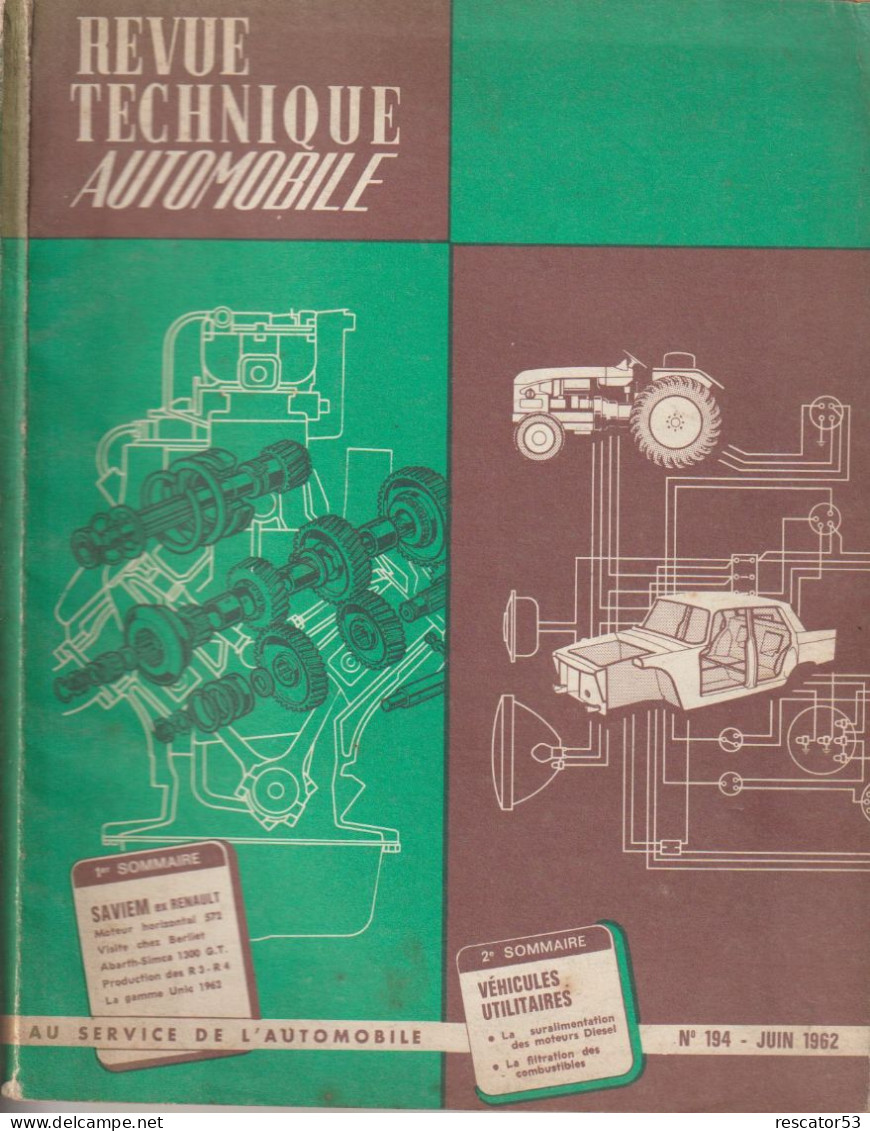 Revue Technique Automobile N°194 Moteur Saviem - Cars