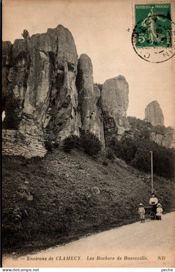 N°245 W -cpa Clamecy -les Rochers De Basseville- - Clamecy