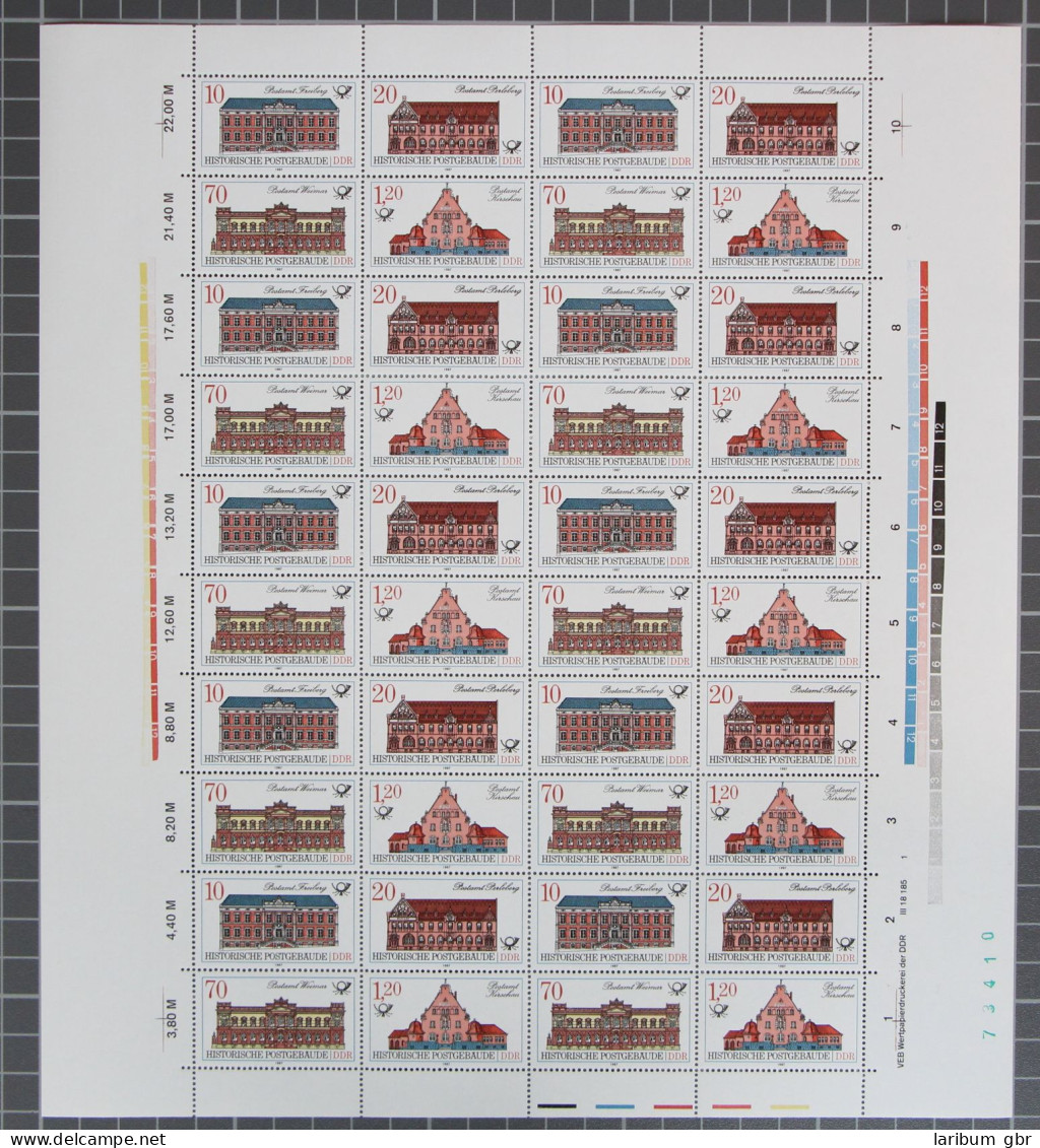 DDR 3067-3070 Postfrisch Bogen Ungefaltet #JE184 - Autres & Non Classés