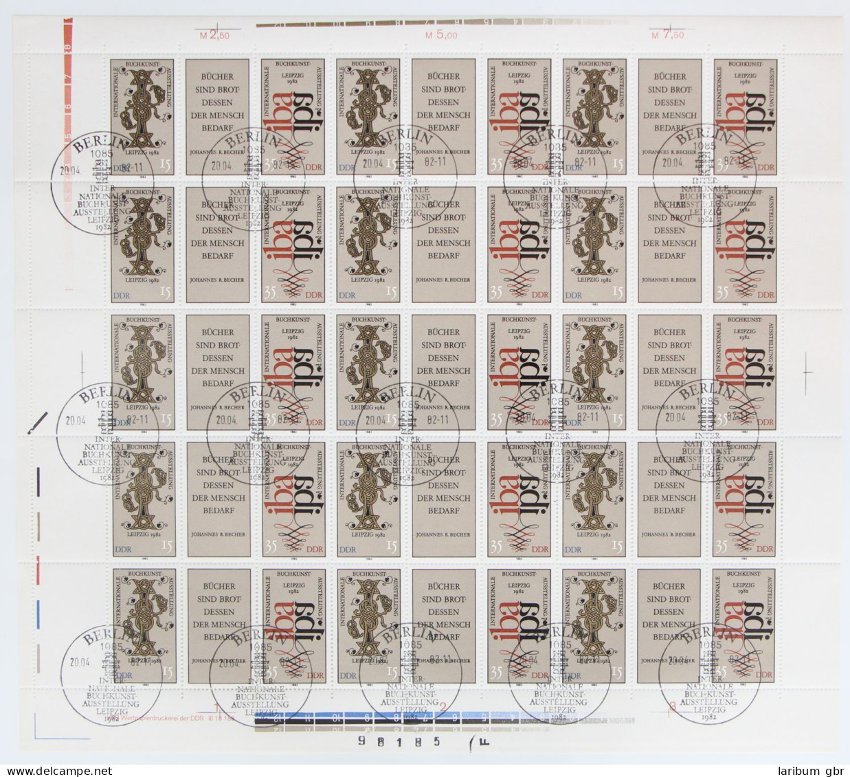 DDR 2697-2698 Gestempelt Bogen Ungefaltet #JE458 - Other & Unclassified