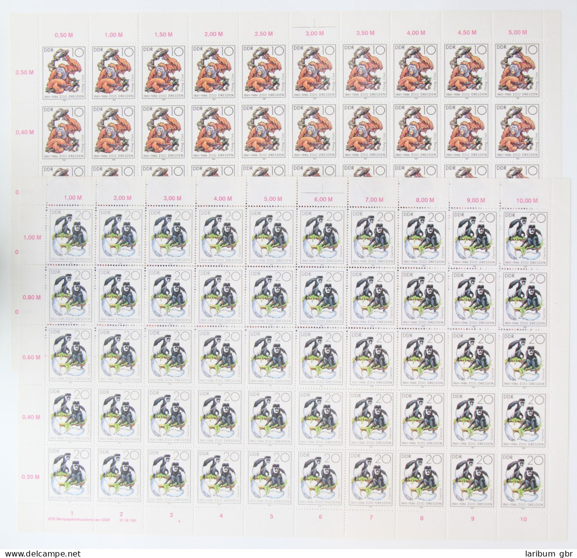 DDR 3019-3022 Postfrisch Bogen Ungefaltet #JE464 - Sonstige & Ohne Zuordnung
