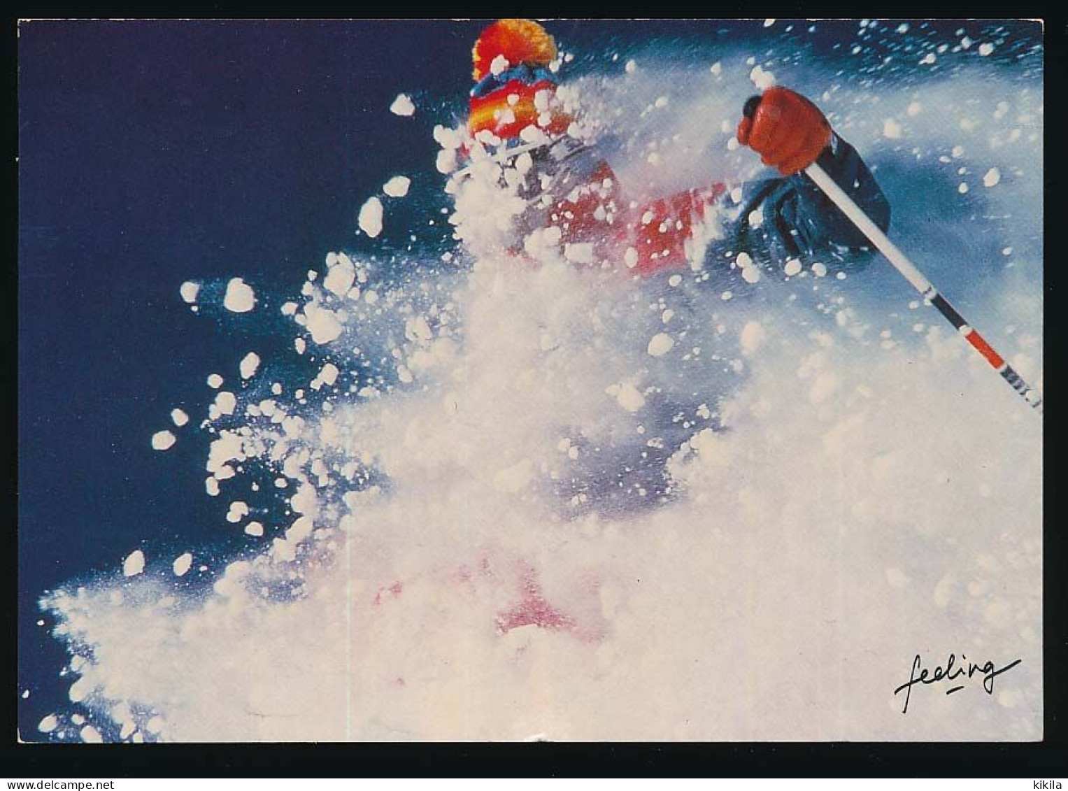 CPSM / CPM 10.5 X 15  Sport SKI (27) "SHUSS / 5" Photographe Tony Stone  Skieur Dans La Neige Poudreuse Feeling - Winter Sports