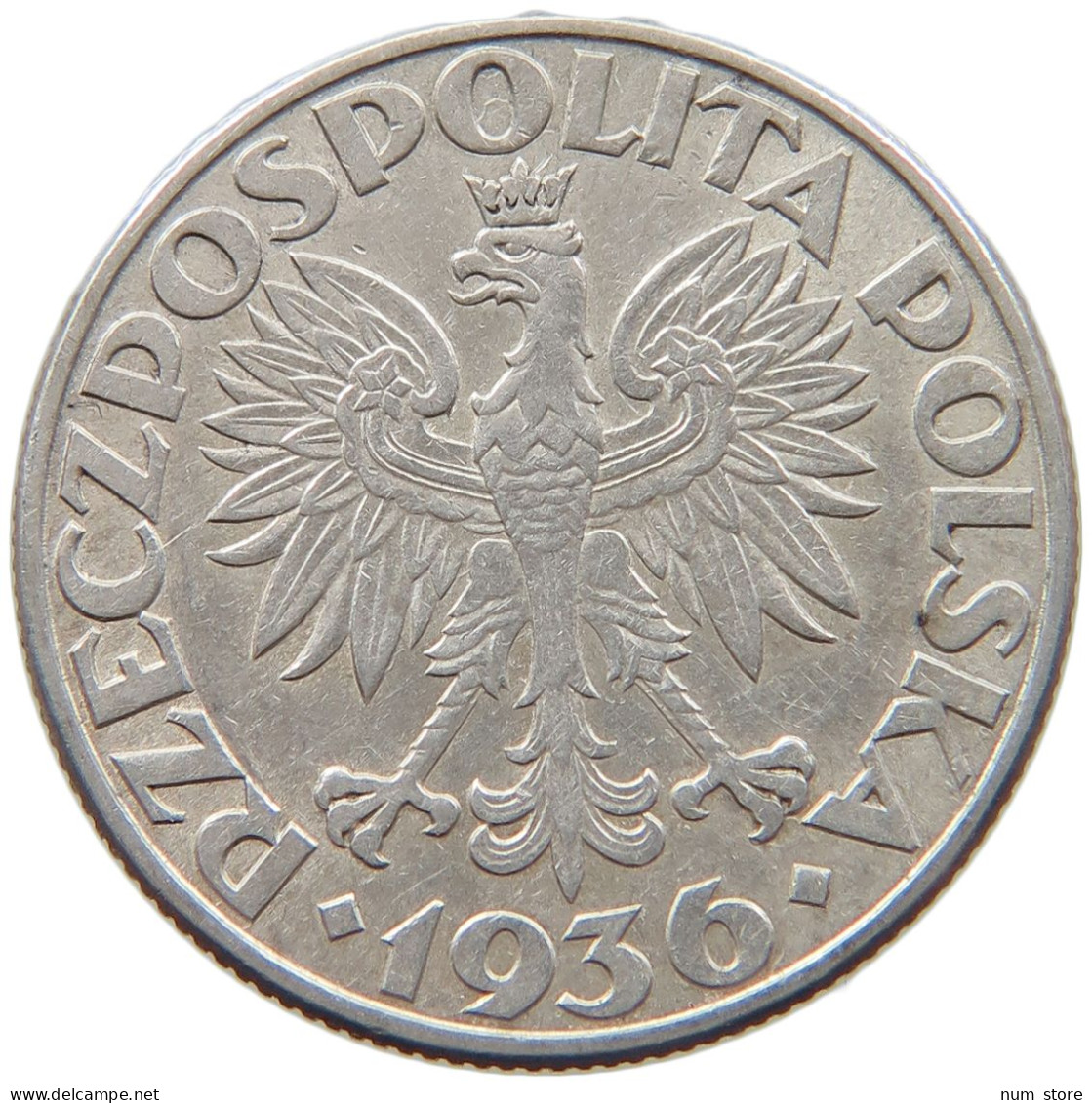 POLAND 2 ZLOTE 1936 #t030 0551 - Poland