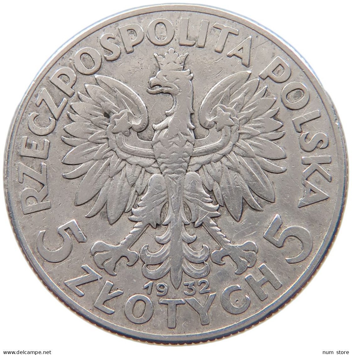 POLAND 5 ZLOTYCH 1932 #t028 0539 - Poland