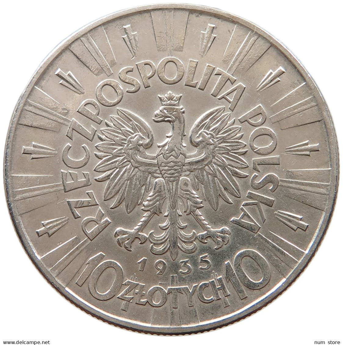 POLAND 10 ZLOTYCH 1935 Josef Pilsudski #t031 0069 - Polen