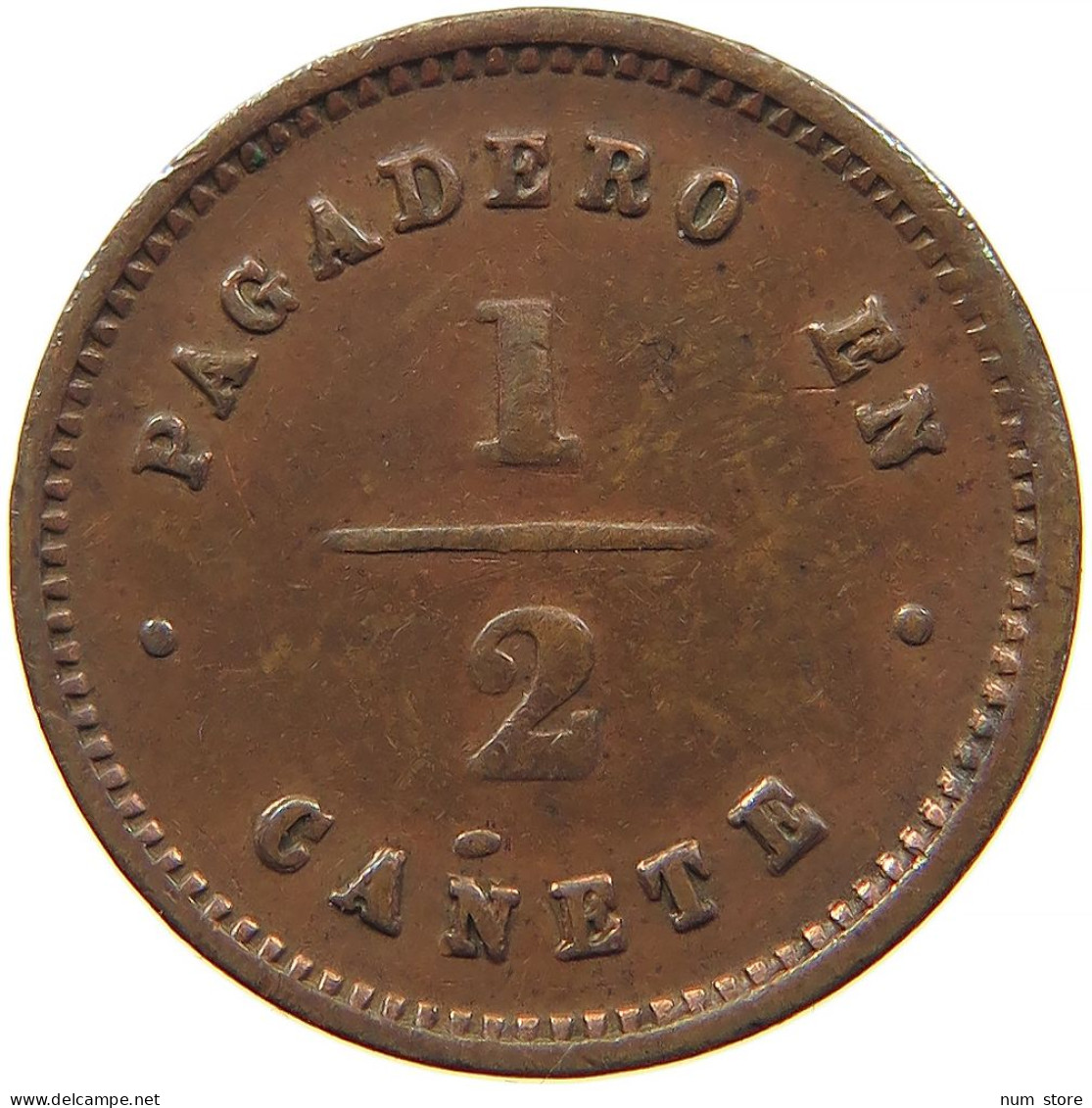 PERU HACIENDA TOKEN 1/2 CENTAVO HACIENDAS DE ENRIQUE SWAYNE #t030 0463 - Peru