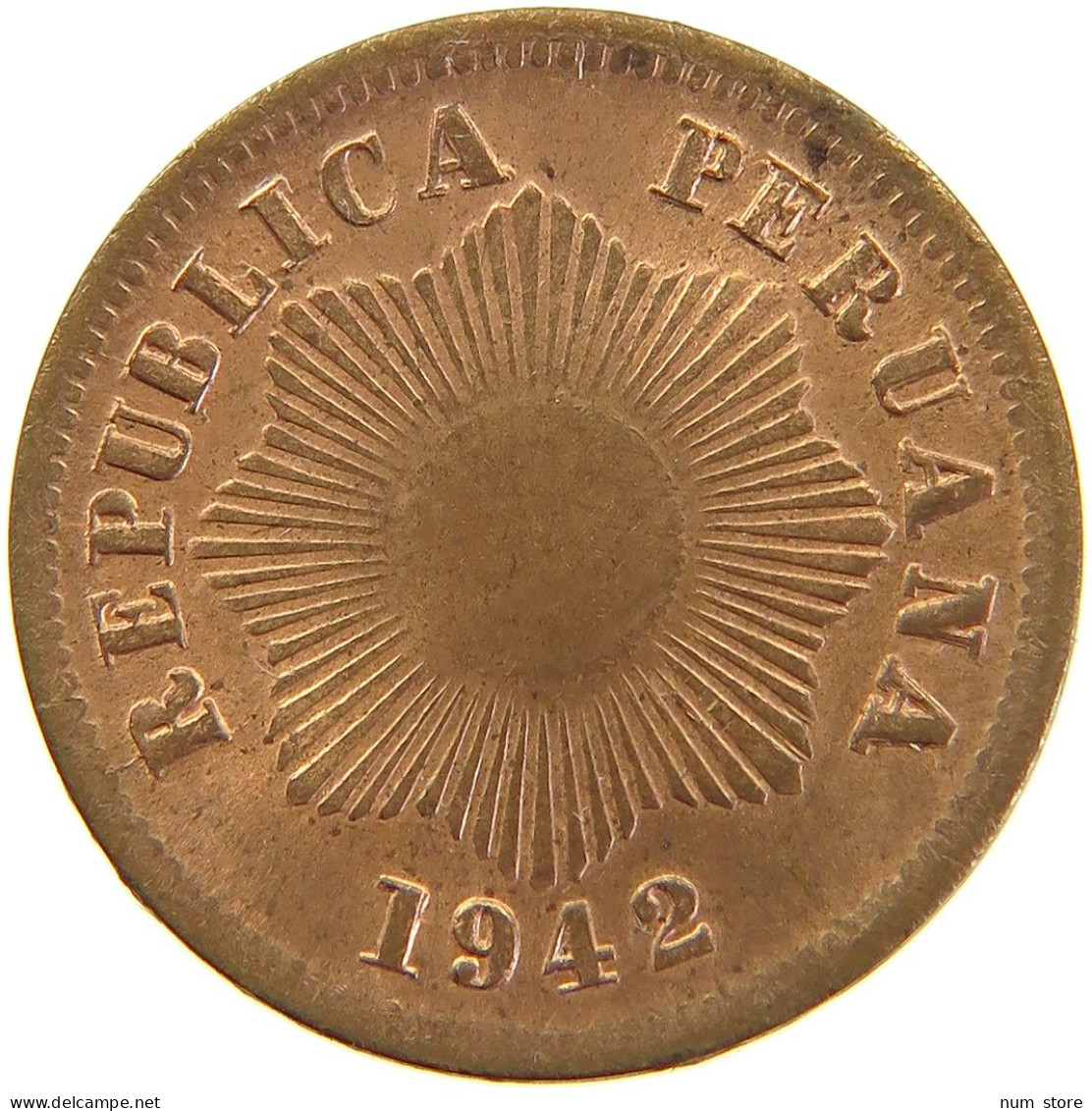 PERU CENTAVO 1942 #t030 0235 - Pérou