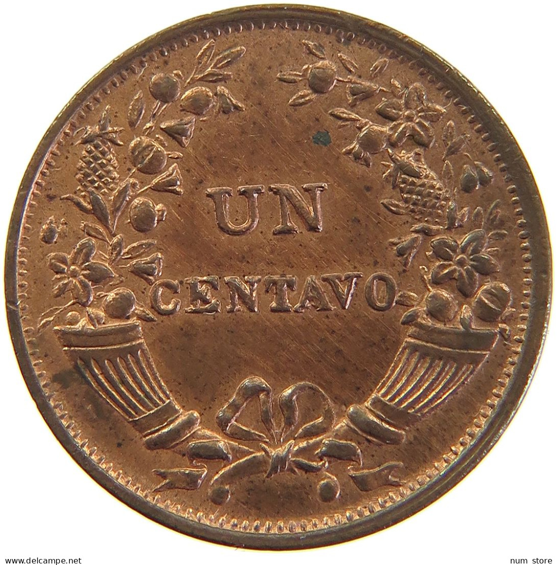 PERU CENTAVO 1936 UNC RED LUSTRE DOUBLE STRUCK #t030 0229 - Pérou