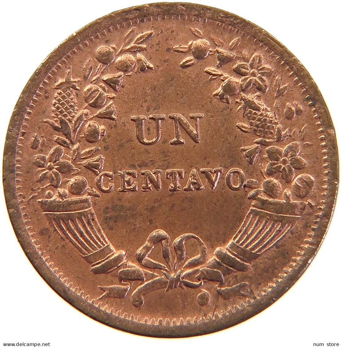 PERU CENTAVO 1938 UNC RED LUSTRE DOUBLE STRUCK #t030 0227 - Peru