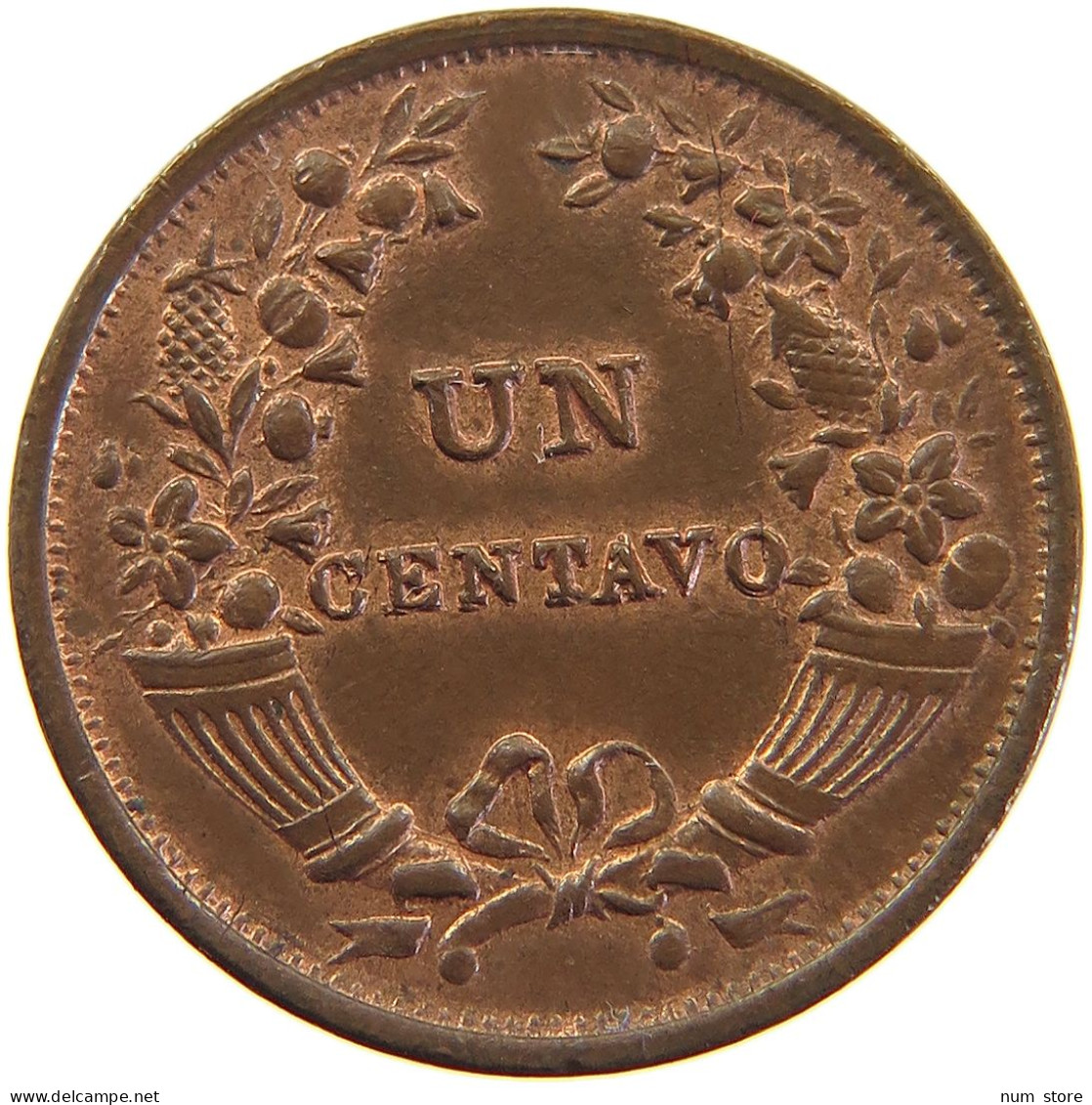 PERU CENTAVO 1934 RED LUSTRE TOP #t030 0221 - Pérou